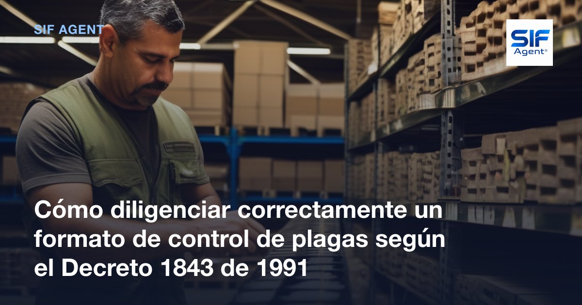 Formato de Control de Plagas: Decreto 1843