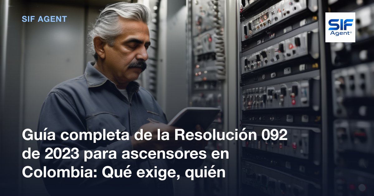 Resolución 092 de 2023 para Ascensores
